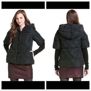 Fantastic💗PINK TARTAN XS Knit Sleeve PUFFA Jacket